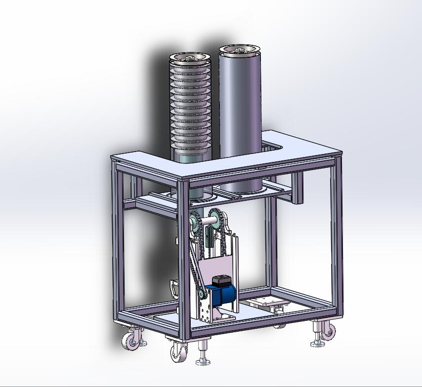 料仓顶升端盖式上料机构