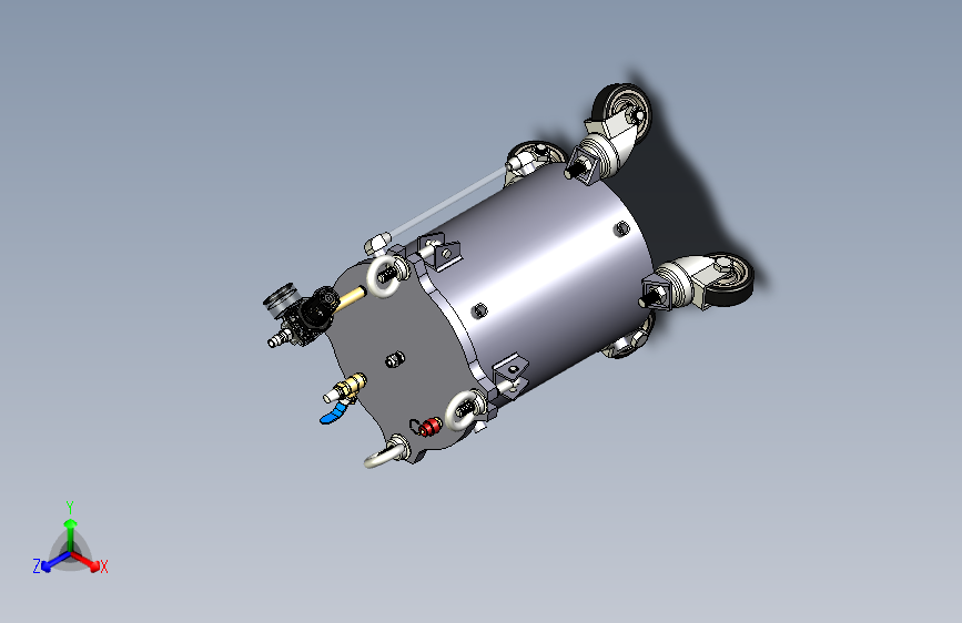 10L不锈钢桶带脚轮
