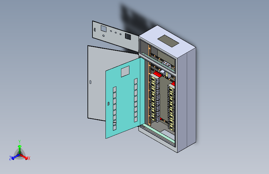 配电柜上下两开门