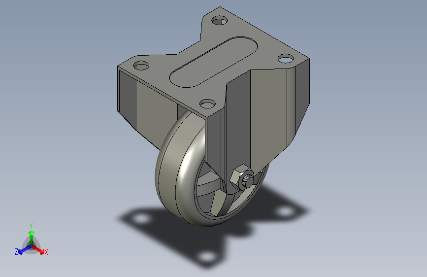 4寸固定脚轮-100