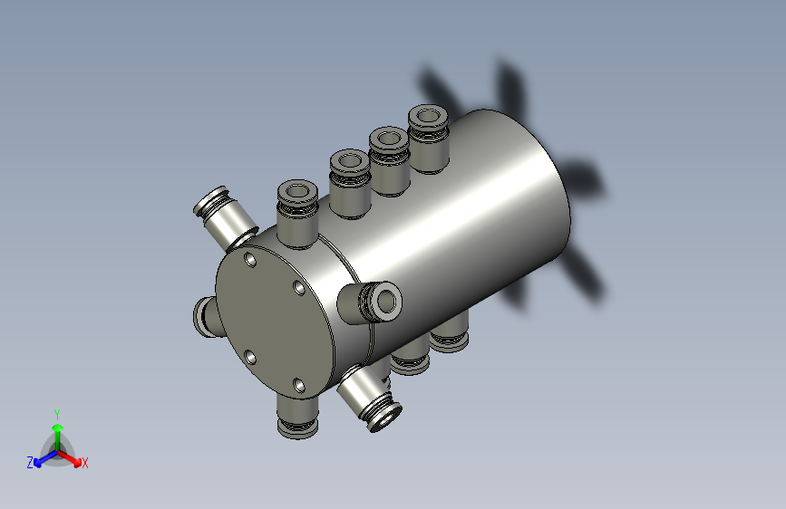 6路气动旋转接头组件