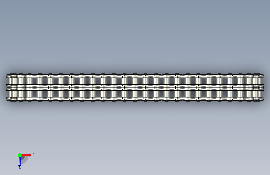 12A-2X54双排链条 俯视图