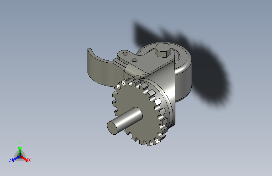 15寸脚轮-丝杆带刹车