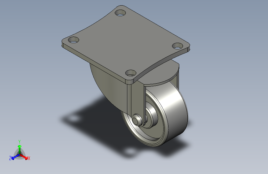 25塑料万向轮子-D1