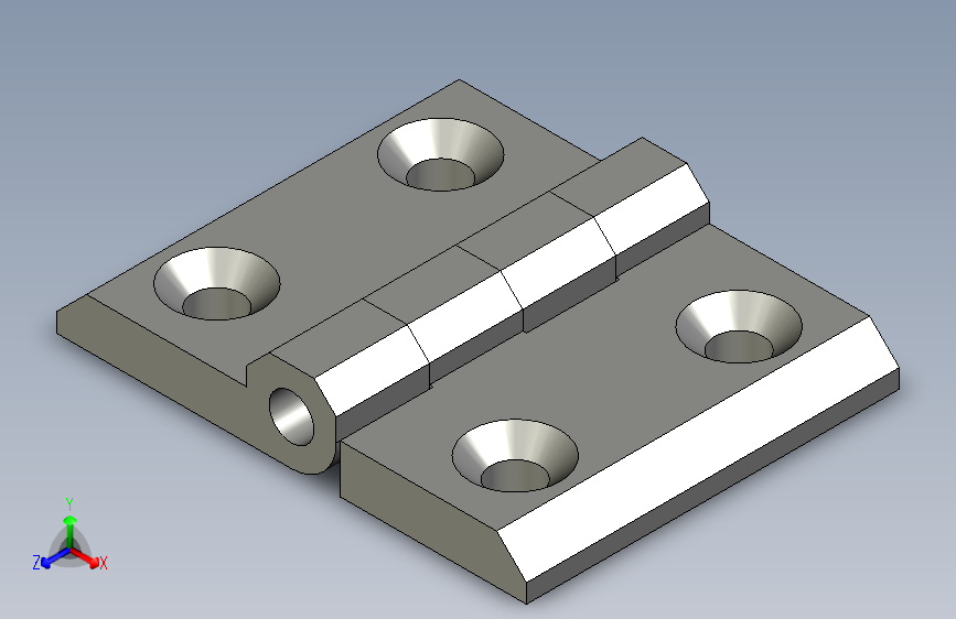 40铝型材合页孔距40x30