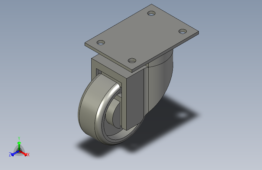 76万向轮带刹车