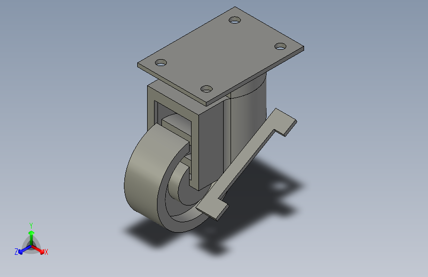 76万向轮带刹车01