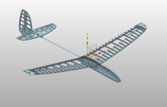 A0001104-木制无人机滑翔机