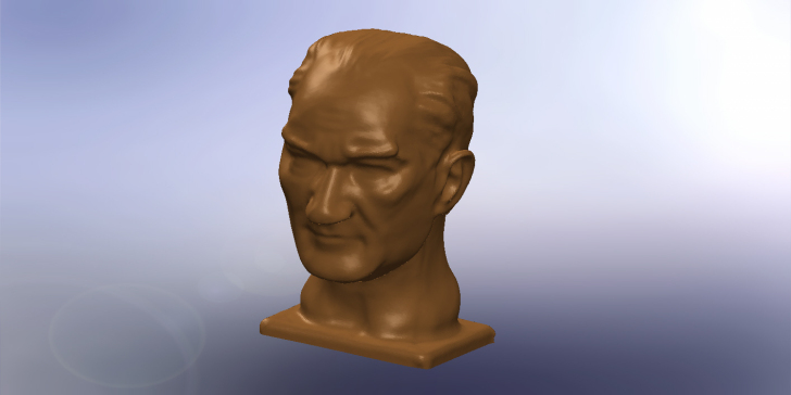 A2001489-M. 凯末尔·阿塔图尔克 bust 和 签名