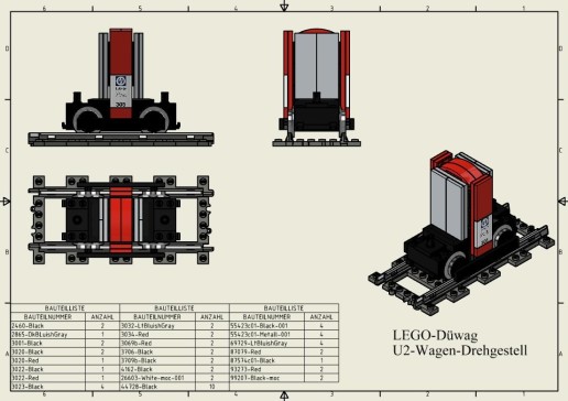 A3001121-乐高杜瓦格U2货车转向架