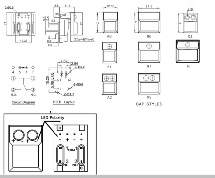 A3001174-红绿LED按钮开关