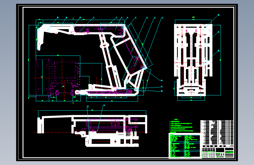 矿用ZY3700-16-32液压支架全套CAD图纸