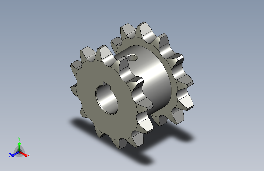 EH08B-1双排链轮齿数12键槽孔15总宽35WH