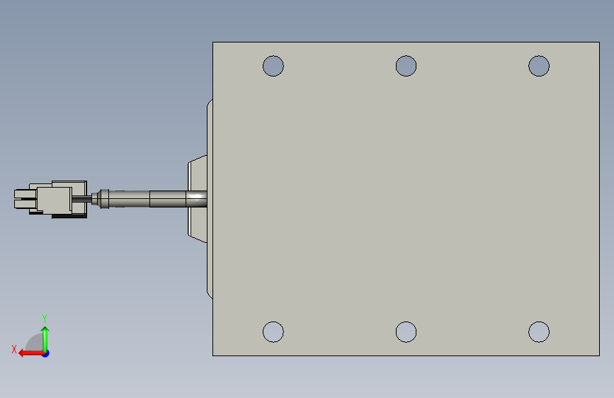 HH61-R260-80法兰前法兰+外螺纹-B(1)STEP00333 背面视图