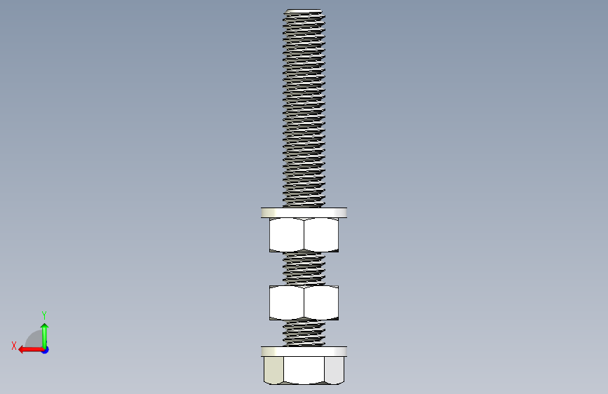 脚杯Adjustable Foot D43mm M8x60 F3D STP 背面视图