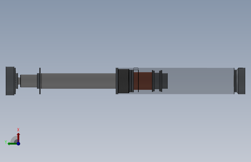 焊接式液压缸（带前杆端安装法兰）100x70x300毫米