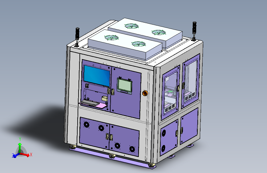 镜片透镜检查设备（sw21可编辑+工程图+bom）