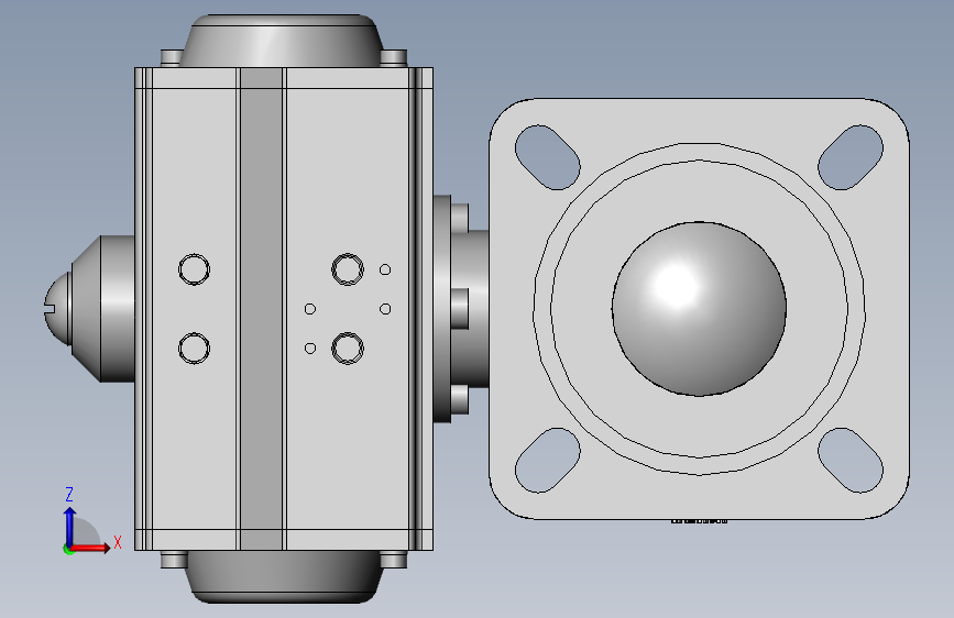 薄型气动铝合金球阀DN50