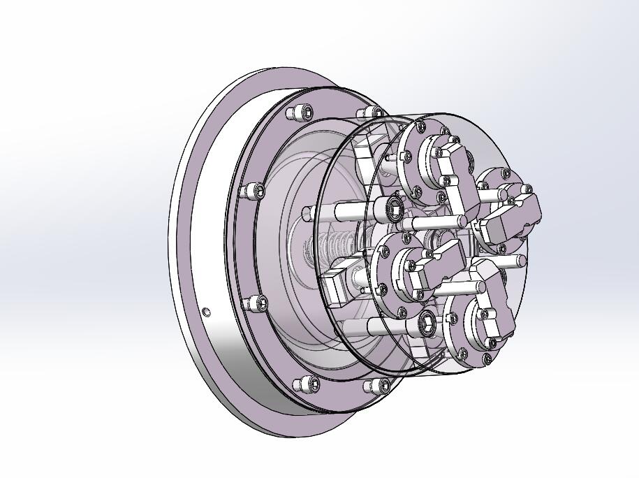 五轴铣床专用气动卡盘