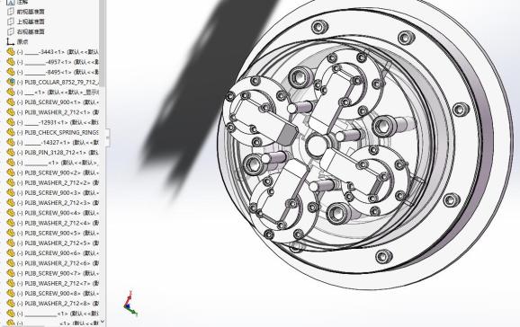 五轴铣床专用气动卡盘