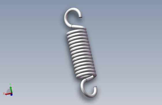 拉伸弹簧 线经2.5 内经9.5 有效圈数15 总高65