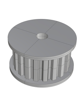 A0001186-20T-5M-15mm 齿形皮带轮，带6mm 导向孔