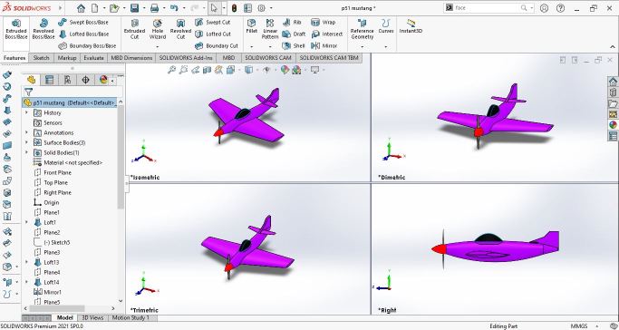 A0001187-野马 P51飞机