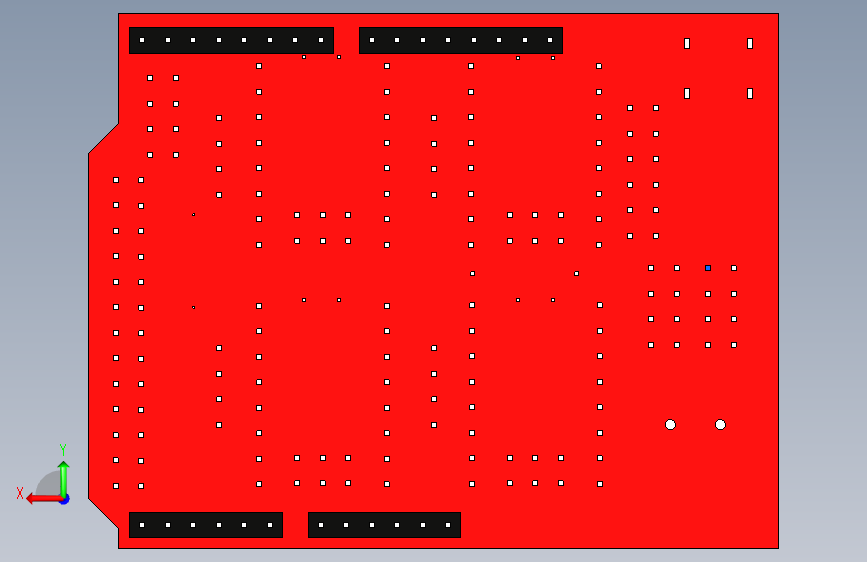 B2001155-Arduino Uno CNC-Shield V3.1树莓派 背面视图
