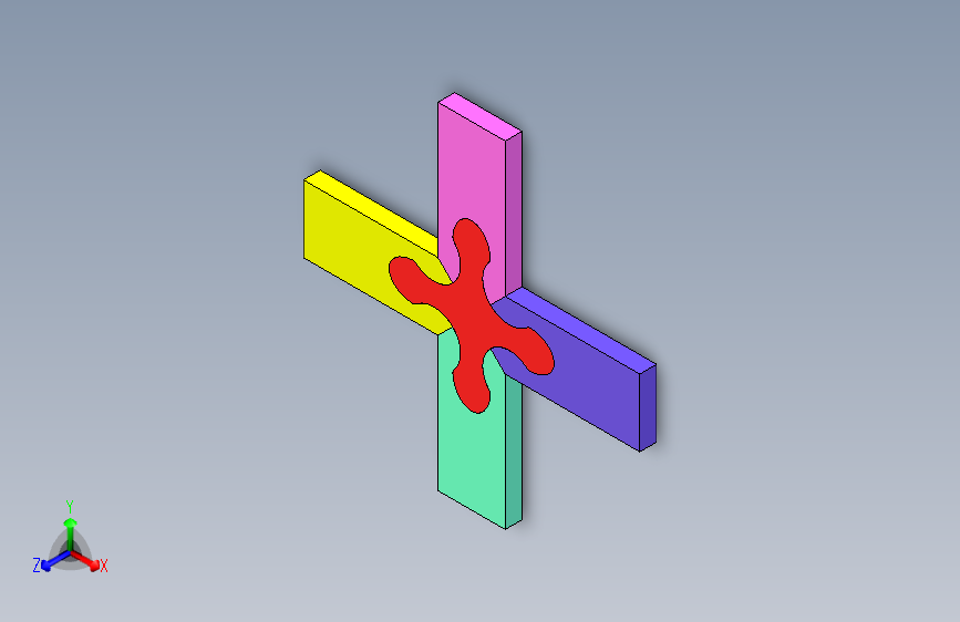 B2001245-带拼图的倾斜交叉连接