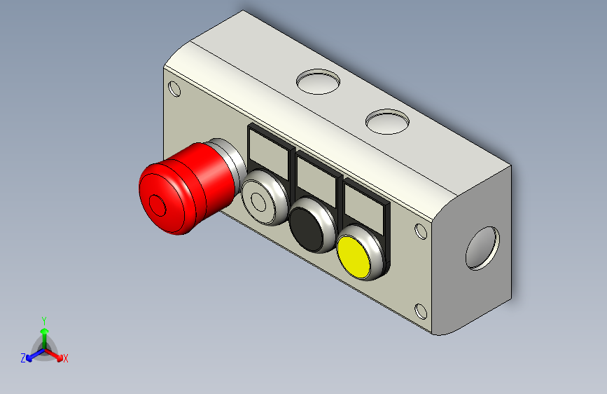 B2001290-控制面板 +P01 186x104x80按钮盒