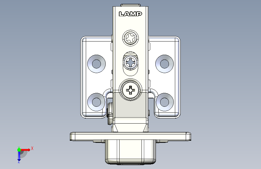 B2001521-360-D26-9T+360-P6WT-5隐藏式合页铰链 俯视图