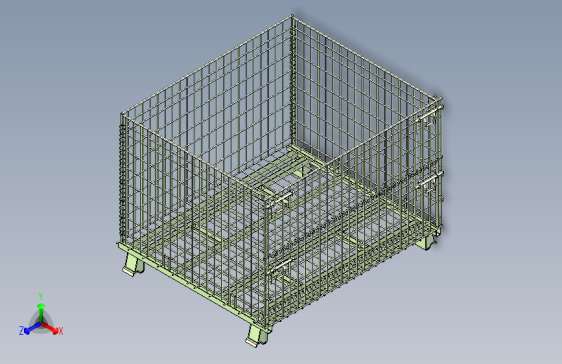 B2001537-SCS-4 (STEP-214)工业网篮托盘可折叠