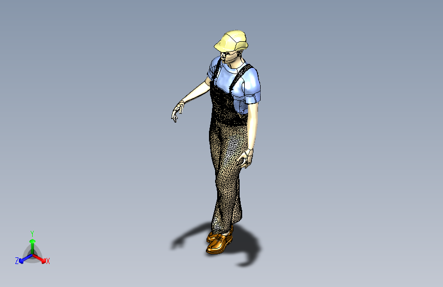 B2001529-男性工人人体模型