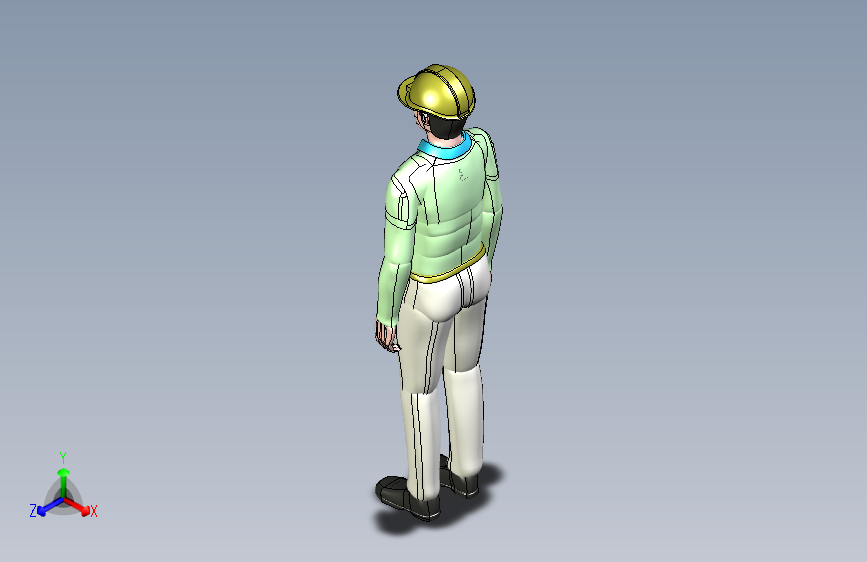 B2001556-工人人体模型175cm