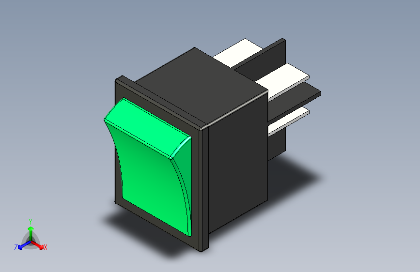 B2001625-绿色带背光的转换开关（按钮