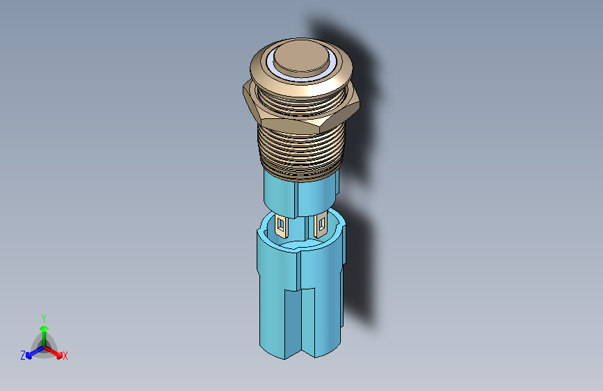 B2001661-直径12的按钮带LED灯