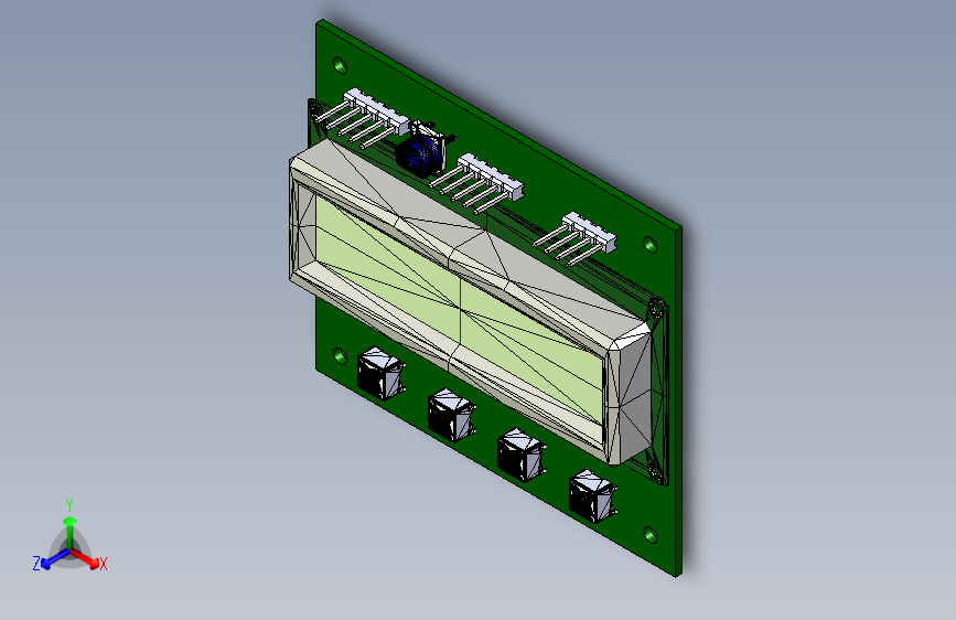 B2001662-DIY LCD16x2 板。程序中的实际项目在 Diptrace 中。