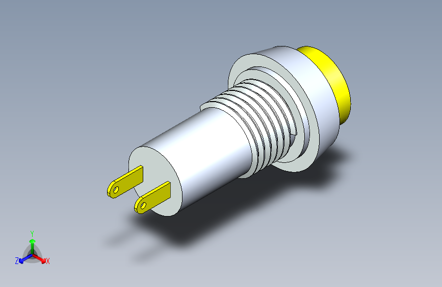B2001690-DC185-IC185-12mm 按钮-黄色