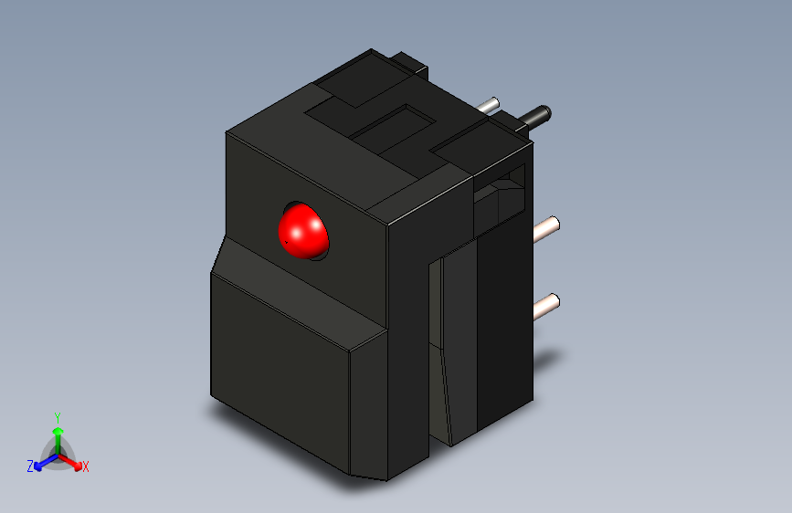 B3001133-PB-86 A0带有LED灯的PB-86 3D模型按钮