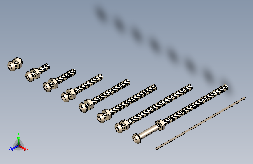 B3001155-多套螺丝按钮六角形和螺母