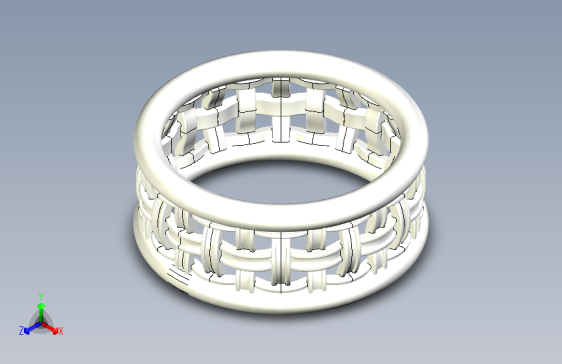 B3001209-交织的黄玫瑰和白金戒指