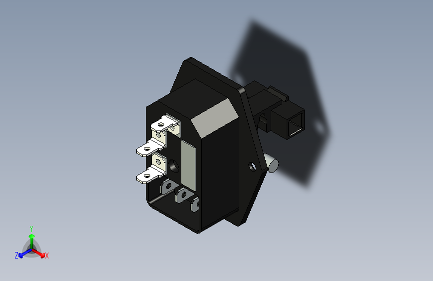B3001224-C14 带保险丝和按钮的面板安装