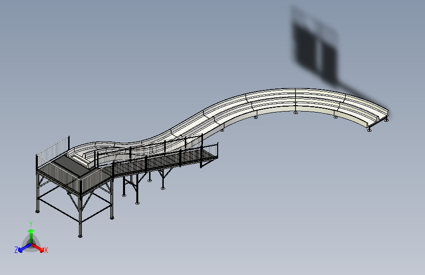 B3001317-镀锌钢和玻璃纤维制成的滑滑梯
