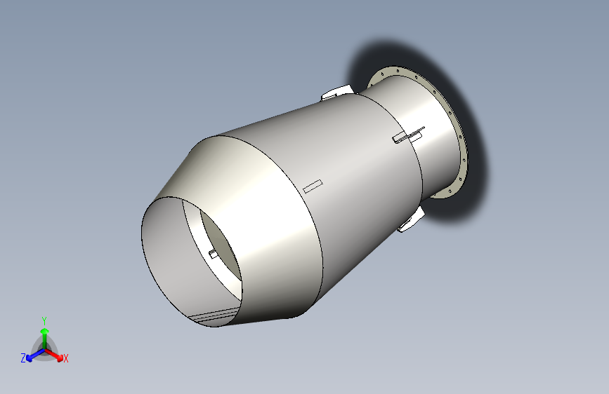 B3001371-排气头 Ø 500, 长度= 1270 毫米