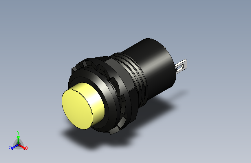 B3001432-16 毫米 临时按钮 黄色