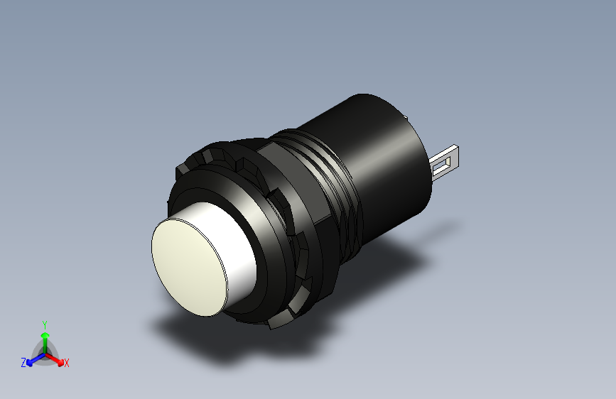 B3001455-16 毫米瞬间按下按钮 白色