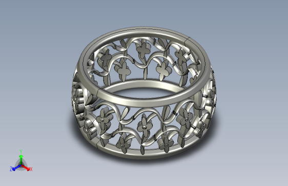 B3001461-带花卉装饰的金戒指