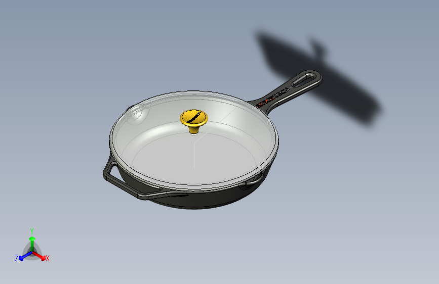 B3001464-带玻璃盖的平底锅