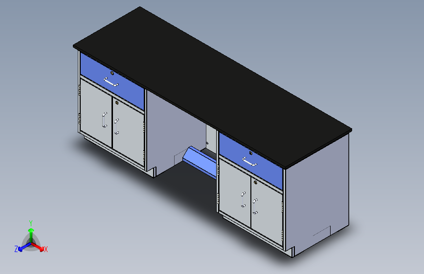 B3001541-实验室家具 柜子 腿部空间