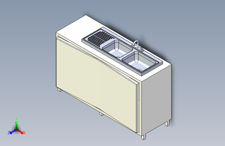 B3001543-厨房用的柜子洗碗池
